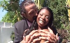 Simone West swallows after getting double penetrated - movie 1 - 2