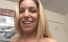 Watch Now - Holly stevens shows her coated tongue before swallowing in a pov blowjob