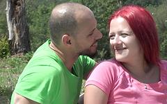 Red head Tiffany Love gets a tummy full of cum after fucking outdoors! - movie 3 - 2