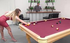 Gabbie Carter is a pool shark that is looking for some dick  join background