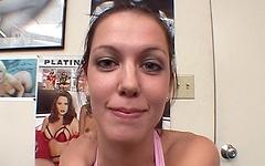 Alicia is a teen who has plenty of experience with gang bangs and cum join background