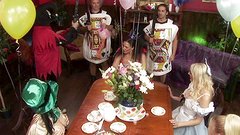 Alice in Wonderland themed gang bang with India Summer and friends - movie 2 - 2