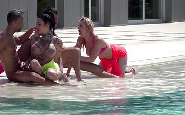 Download Megan gets double penetrated while kelly holds her ass open to watch