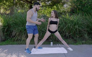 Download Bailey base gets help stretching out into the splits