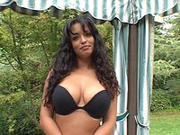 Outdoor double blowjob with big boobed latina Mason Storm - movie 4 - 2