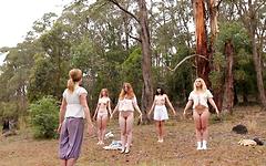 Free loving hippies enjoy intimate, natural lesbian group sex - movie 2 - 2