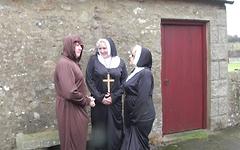 Kinky naughty nuns Trisha and Claire Knight share a cock during a threesome - movie 5 - 2