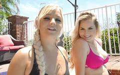 Bella Jane has a threesome with a rent-a-stud and Sable Jones for her bday join background