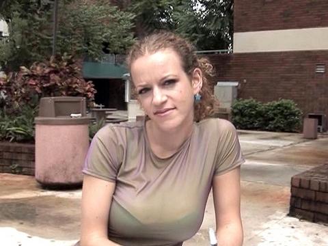 Eighteen Year Old Brunette Jessi Shows Off Perfect Perky Tits While Fucking