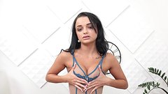 Watch Now - Daphne klyde fingers her own pussy as a big dicked stud slams her ass
