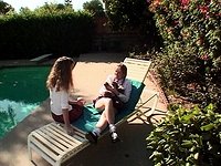 Watch Now - Kitty marie and molly rome toying and eating pussy outdoors