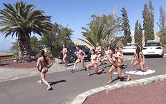 Naked outdoor yoga starring Nikki Sweet, Mia Melone and Alexis Cherry - movie 3 - 2