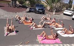 Naked outdoor yoga starring Nikki Sweet, Mia Melone and Alexis Cherry - movie 3 - 7