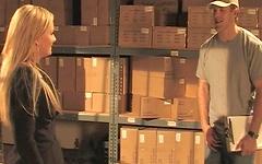 Cassie Courtland gets laid in the warehouse join background