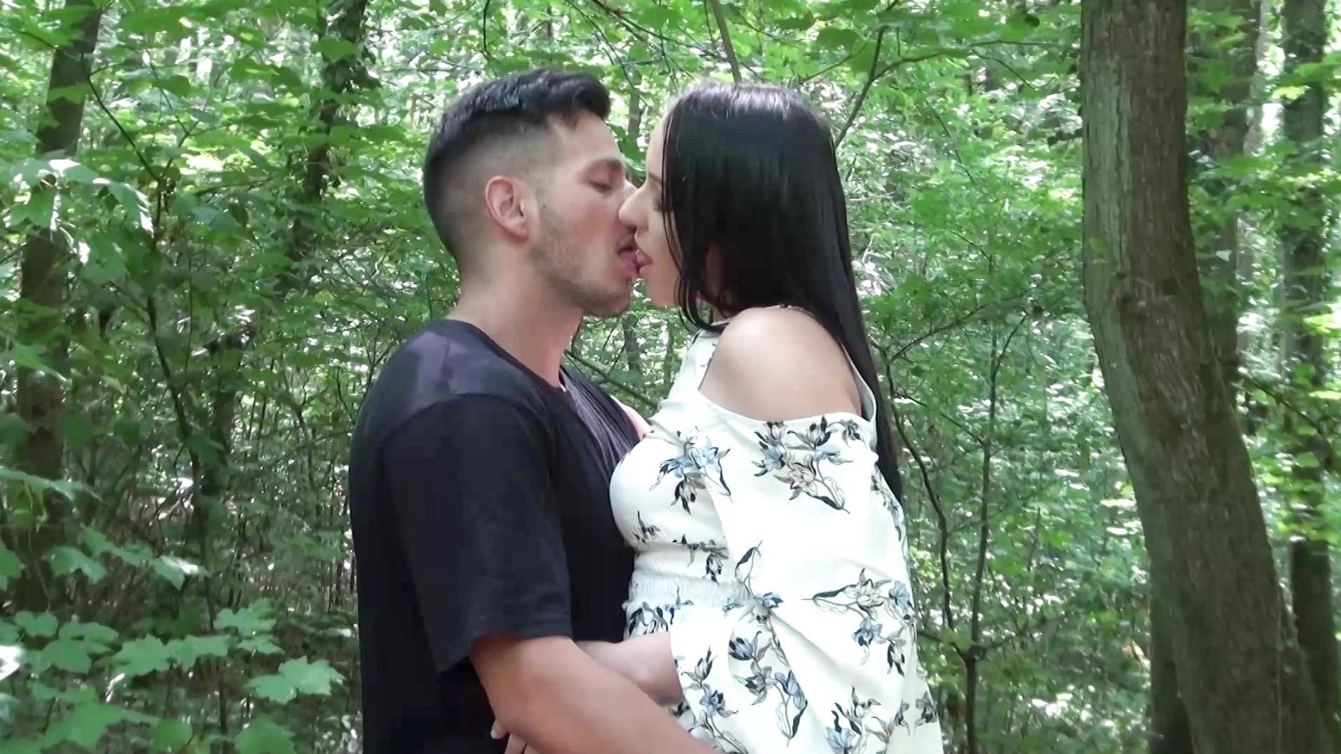 Caroline June Has a Quickie in the Woods with Her Fuck Buddie