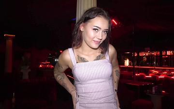 Download Lady zee pulls her panties over and fucks a random guy in the club!