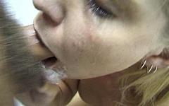 Bobbie Rae does a nice deepthroat blowjob before wearing the cumshot - movie 9 - 5