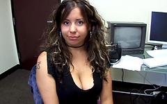 Violet is a big boobed Latina who loves getting cock stuffed in her mouth - movie 14 - 2