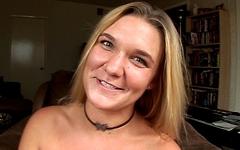 Watch Now - Hunter paige works a hard cock with her painted toes and hungry mouth