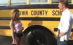 Jackie is a teen who loves hard dicks and she gets one on the school bus join background