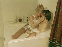 Watch Now - Blonde malitia makes out with her man in the bathtub before fucking