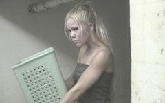 Watch Now - Pretty blonde makes laundry time a whole lot more fun with a hot fuck