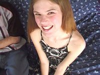 Cute teen Anne has already learned how to deep throat a fat dick - movie 8 - 2