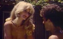 Watch Now - This vintage porn scene has a blonde being double penetrated on the  bed