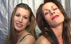 Watch Now - Redda laccey and victoria del rio give a double blowjob for facial cumshot