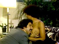 Vintage Ron Jeremy eating out a black slut then pounds her hairy muff hard - movie 10 - 2