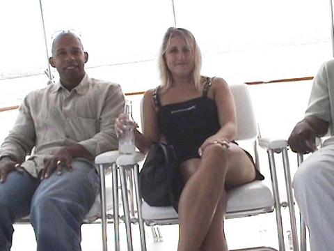 Blonde Gets Tage Teamed By Two Big Black Cocks In This MMF Threesome