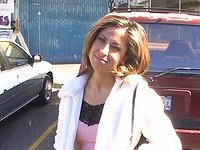 Fresh faced Latina gets drilled hard in the back of a van - movie 6 - 2